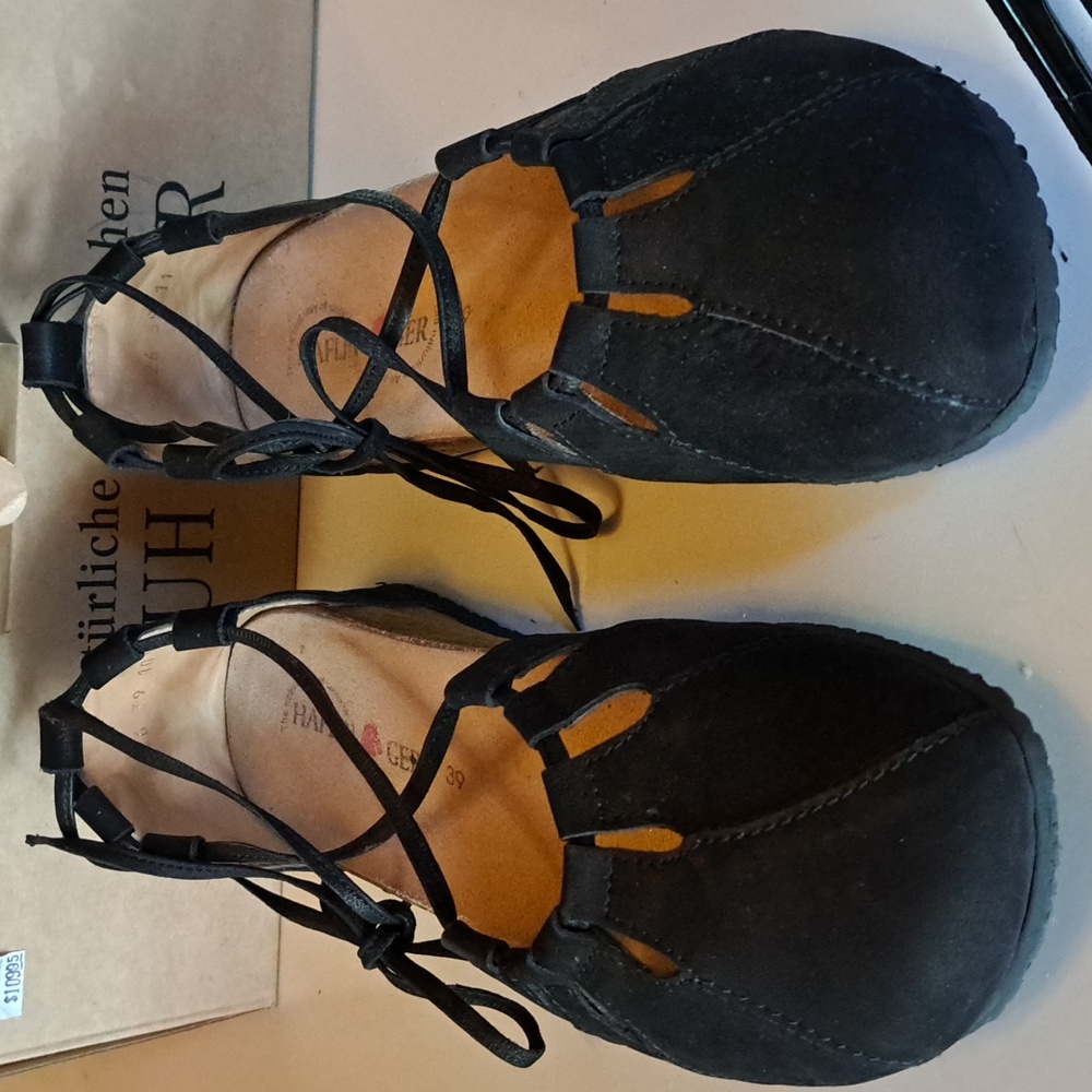 NIB Haflinger Black Suede Size 39 Eva Shoes - Picture 3 of 5